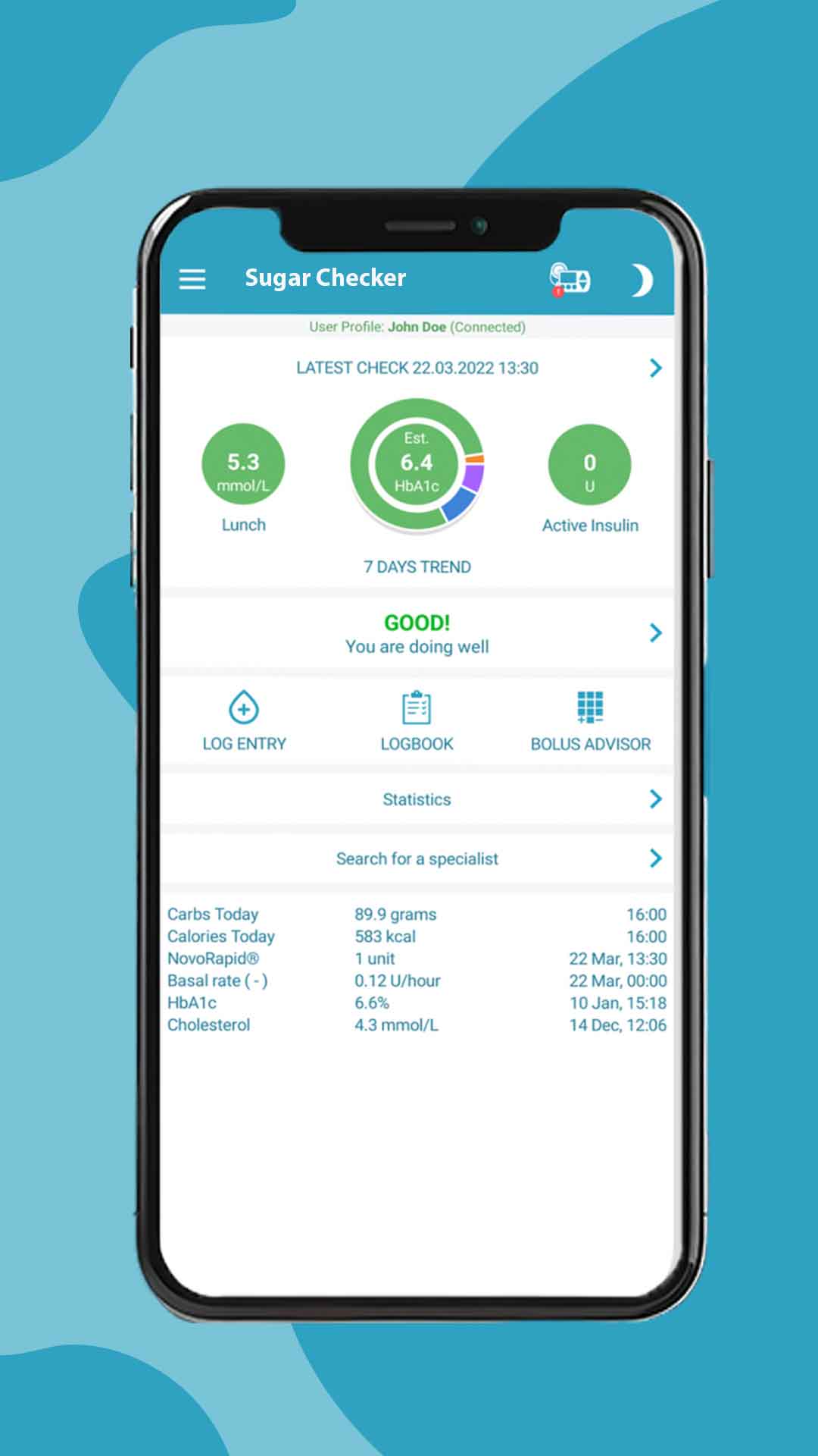 Diabetes Checker screen 4